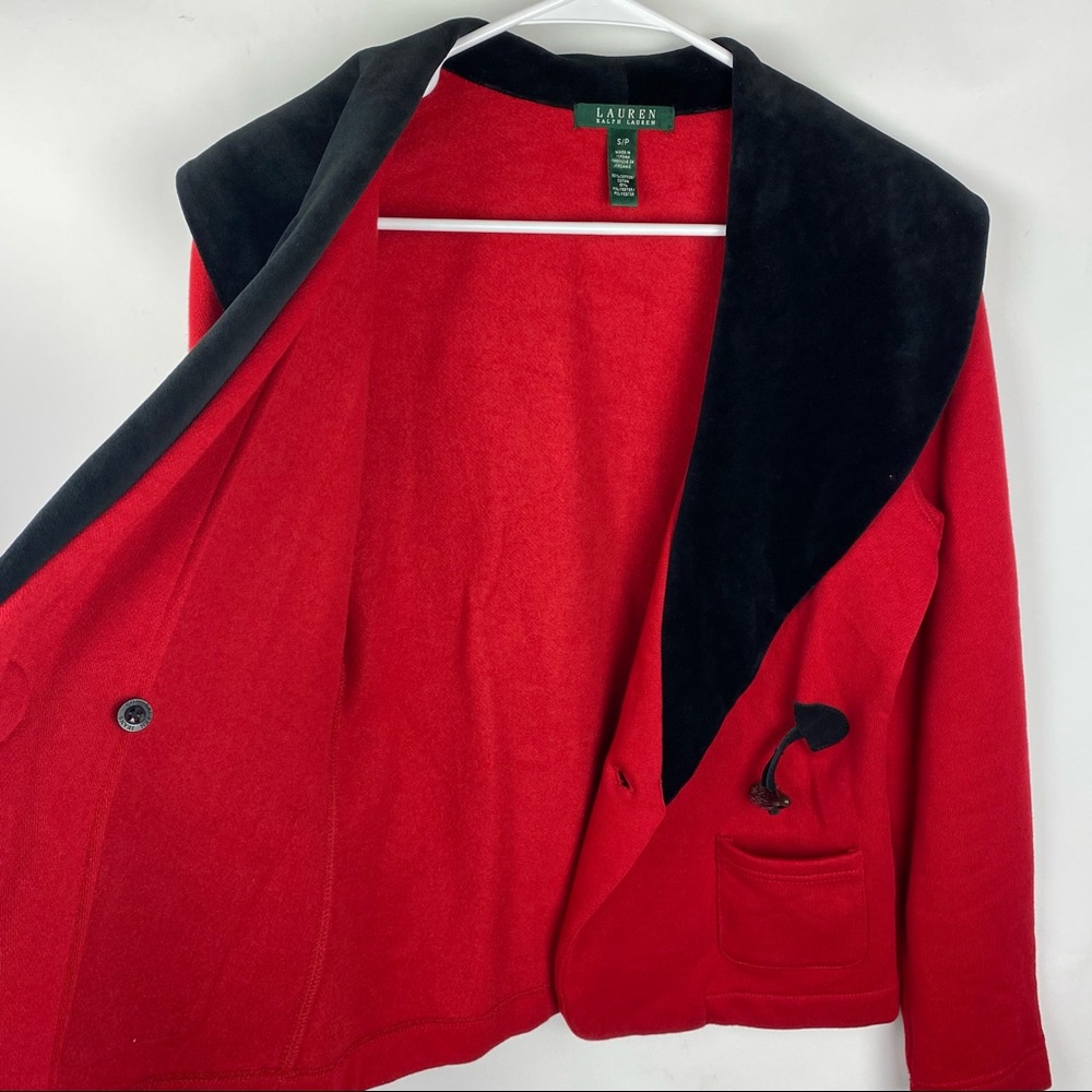 Lauren Ralph Lauren Women's Cotton Blazer Cardigan Shawl Collar Toggle Size S - Picture 2 of 9